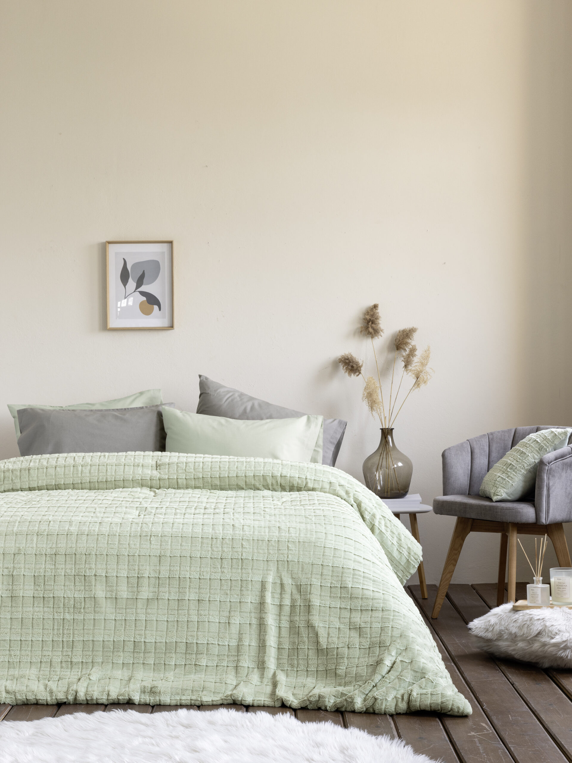 Κουβέρτα/Πάπλωμα Μονό 160x220 - Weave Mint - Nima Home - 5206482141698