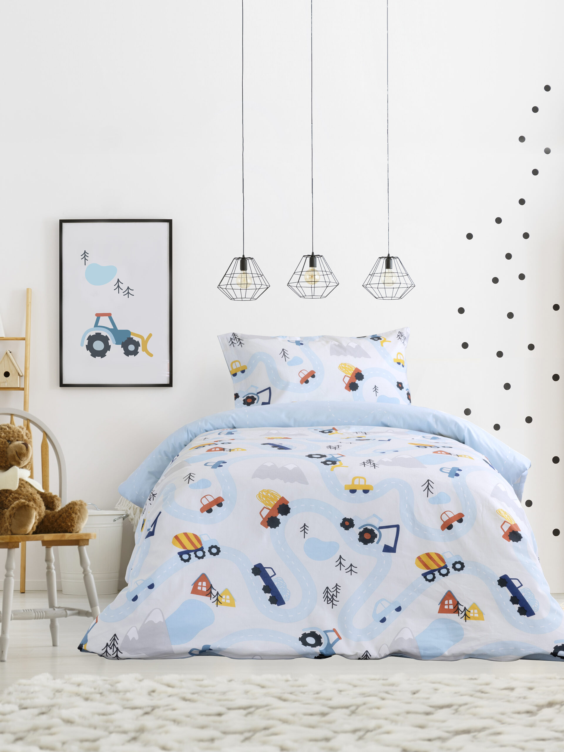 Σετ Σεντόνια Μονά με Λάστιχο - Happy Ride - Kocoon Kids - 5206482147935