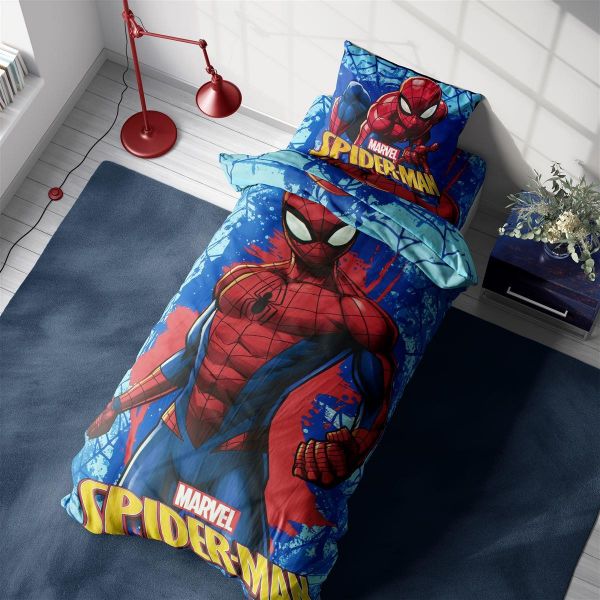 Σεντόνια Σετ 4 τεμ Marvel Spider-Man 714 160X240 Electric Blue 100% Cotton-54162323004
