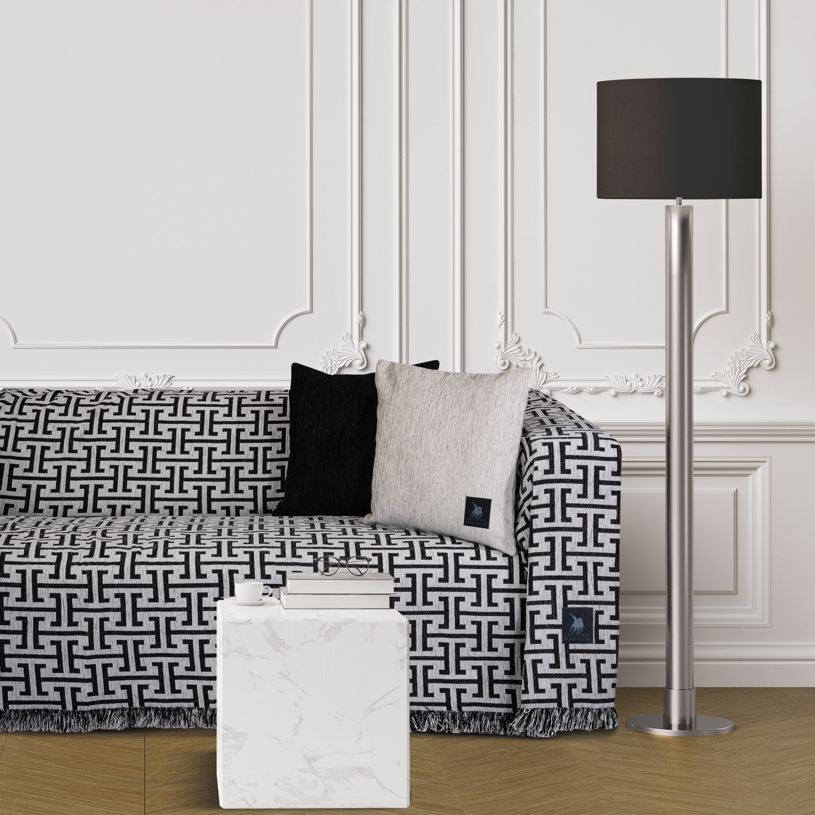 GREENWICH POLO CLUB ΡΙΧΤΑΡΙ 180Χ250 3933 BLACK, GREY-206182503933