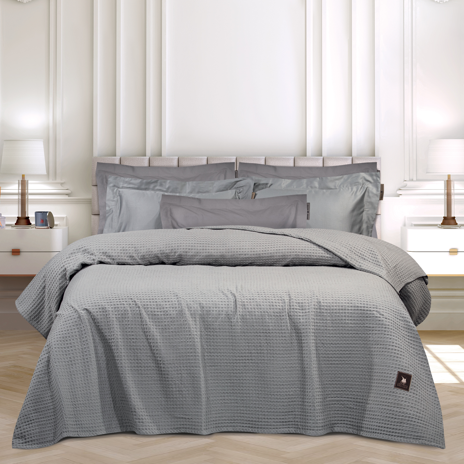 GREENWICH POLO CLUB ΚΟΥΒΕΡΤΑ ΠΙΚΕ 220X240 3456 ΓΚΡΙ-220577203456