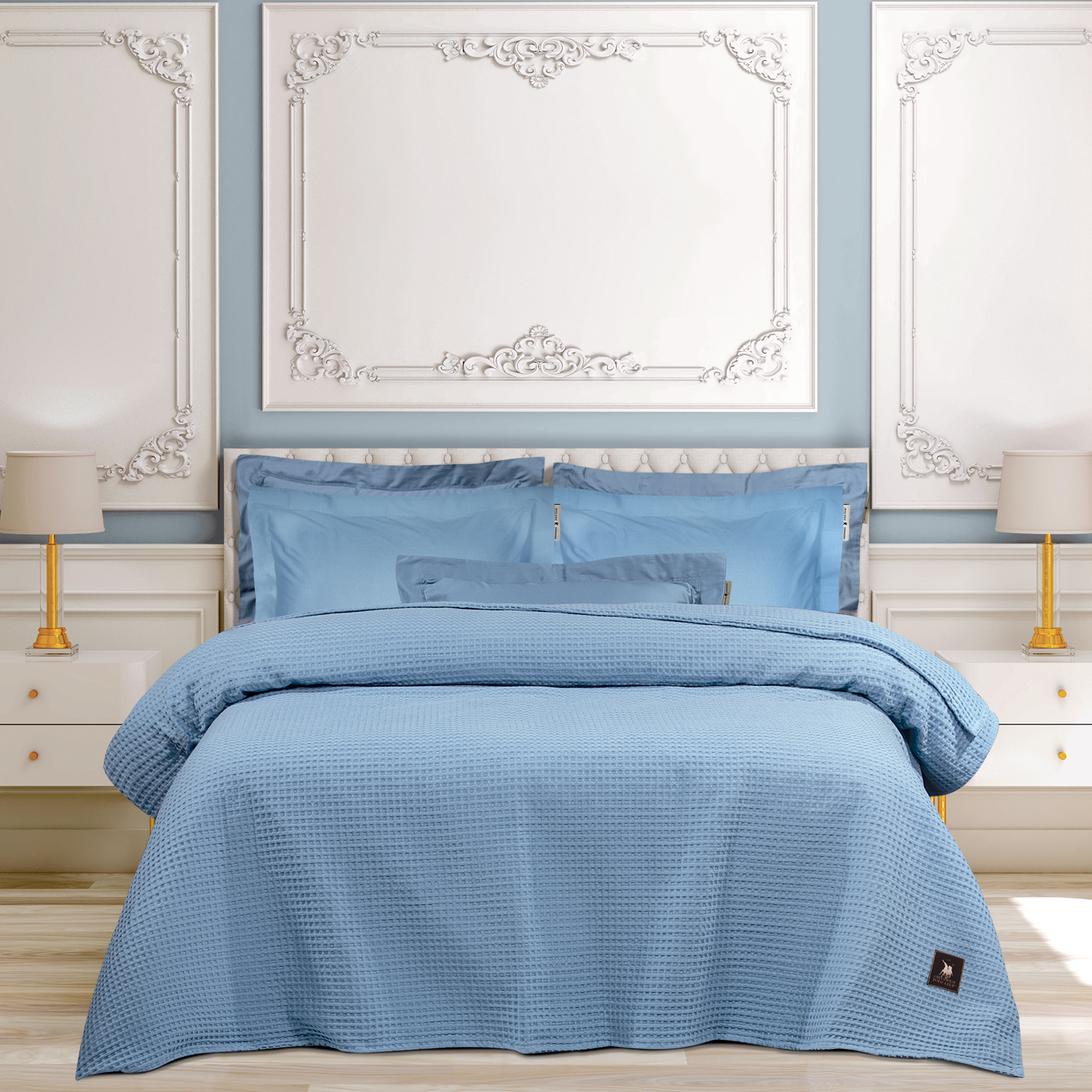 GREENWICH POLO CLUB ΚΟΥΒΕΡΤΑ ΠΙΚΕ 220X240 3457 ΜΠΛΕ ΡΑΦ-220577203457