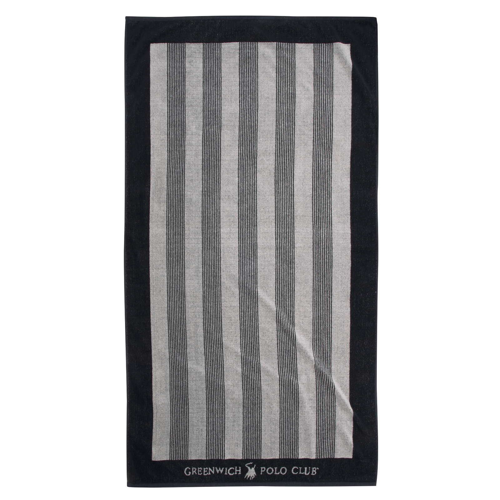 GREENWICH POLO CLUB ΠΕΤΣΕΤΑ ΘΑΛΑΣΣΗΣ 90Χ170 3886 ΕΚΡΟΥ, ΜΑΥΡΟ-267901703886