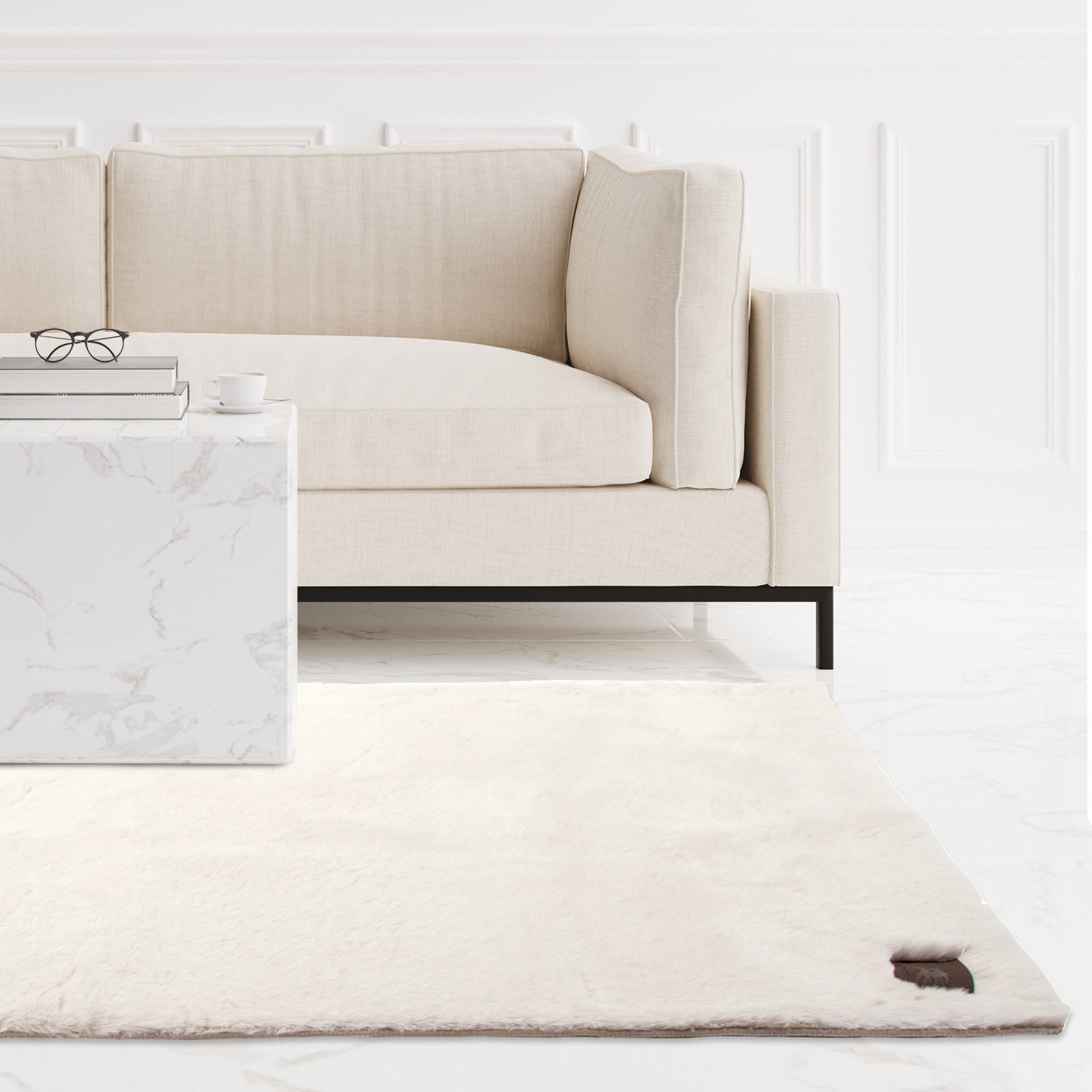 GREENWICH POLO CLUB ΧΑΛΙ 150X200 FAUX FUR 3107 ECRU-299915203107
