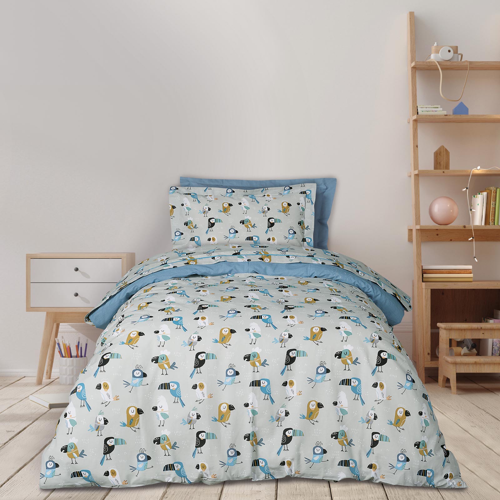 DAS KIDS ΣΕΤ ΠΑΠΛΩΜΑΤΟΘΗΚΗ ΜΟΝΗ 4914 BLUE, GREY, MINT-406009104914