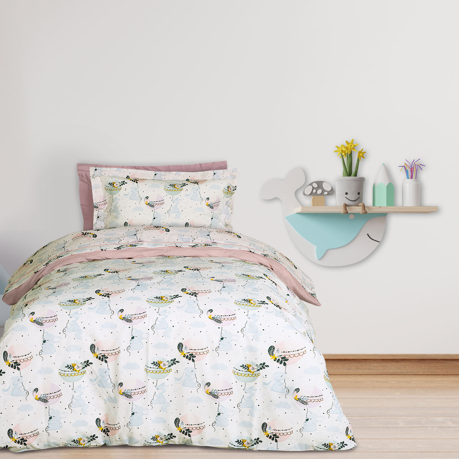 DAS KIDS ΣΕΤ ΠΑΠΛΩΜΑΤΟΘΗΚΗ ΜΟΝΗ 4915 LIGHT BLUE, MINT, PINK-406009104915
