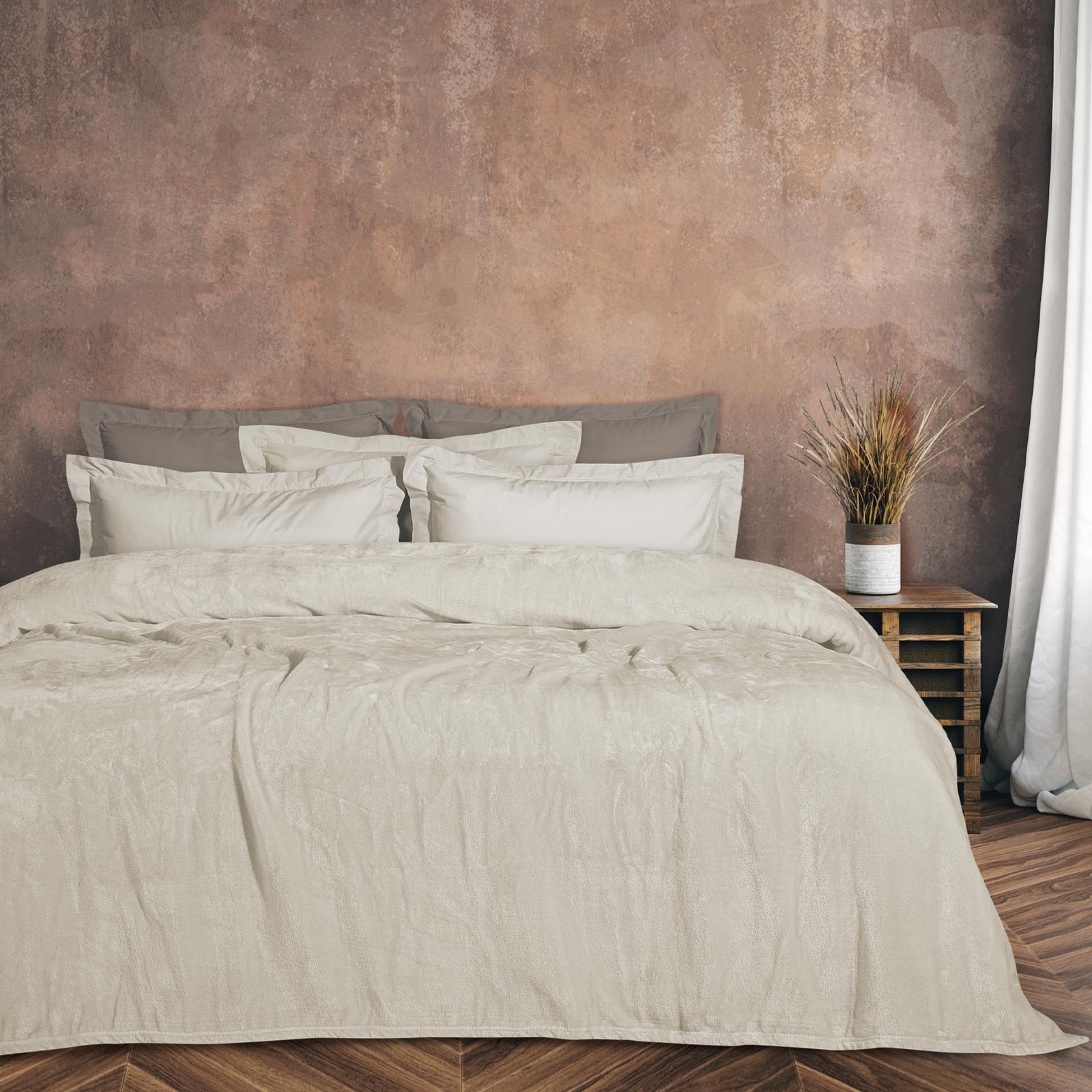 DAS HOME ΚΟΥΒΕΡΤΑ VELOUR MONH 1341 ΙΒΟΥΑΡ-420577711341