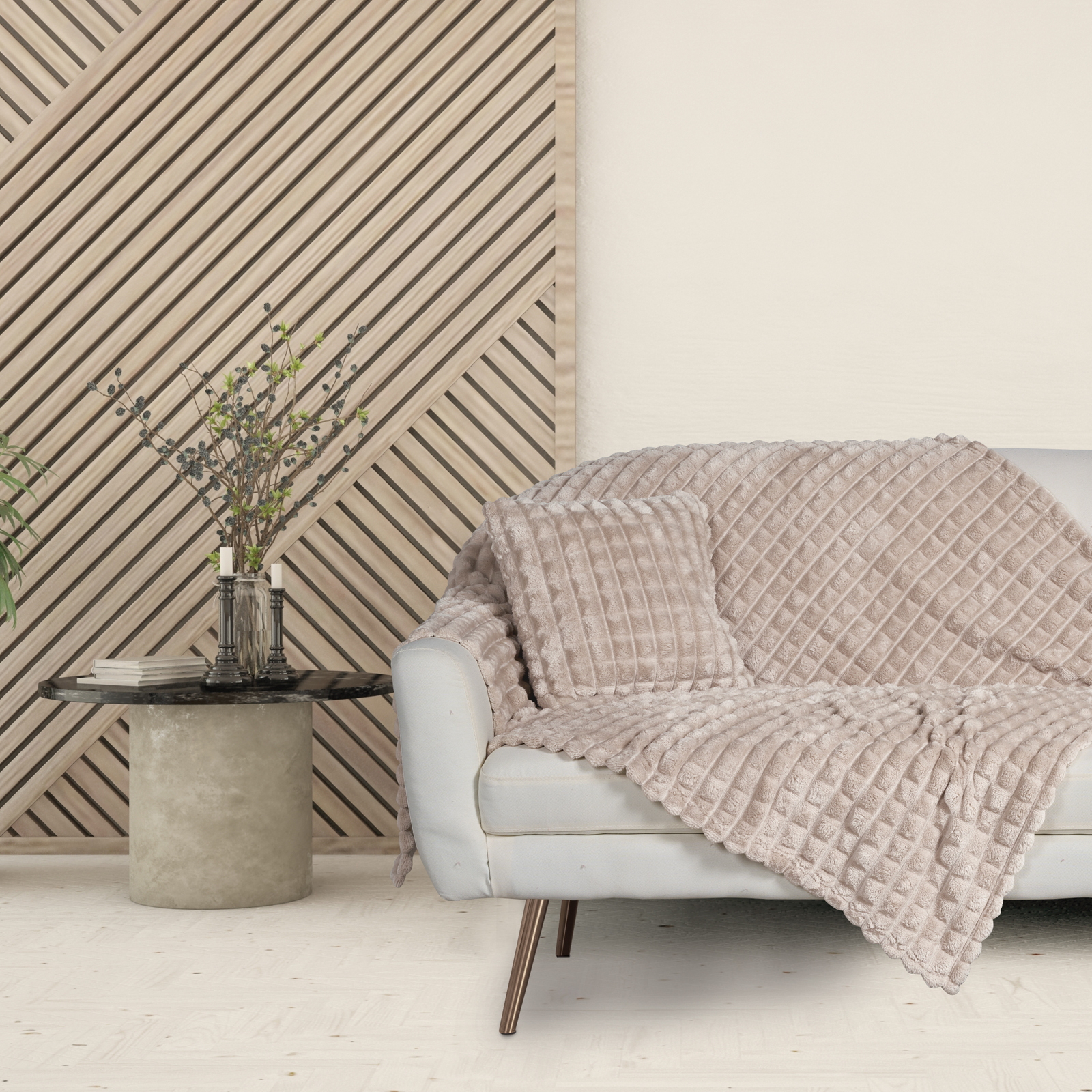 DAS HOME ΚΟΥΒΕΡΤΑ FLEECE 130Χ170 1357 TAUPE-420588131357