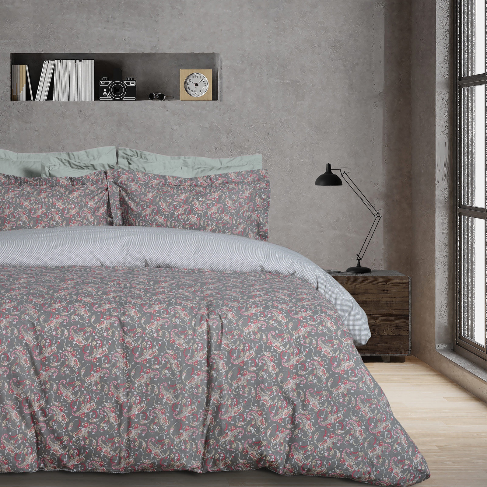 DAS HOME ΣΕΤ ΣΕΝΤΟΝΙΑ ΜΟΝΑ ΜΕ ΛΑΣΤΙΧΟ CASUAL 5423 CORAL, KHAKI-502106105423