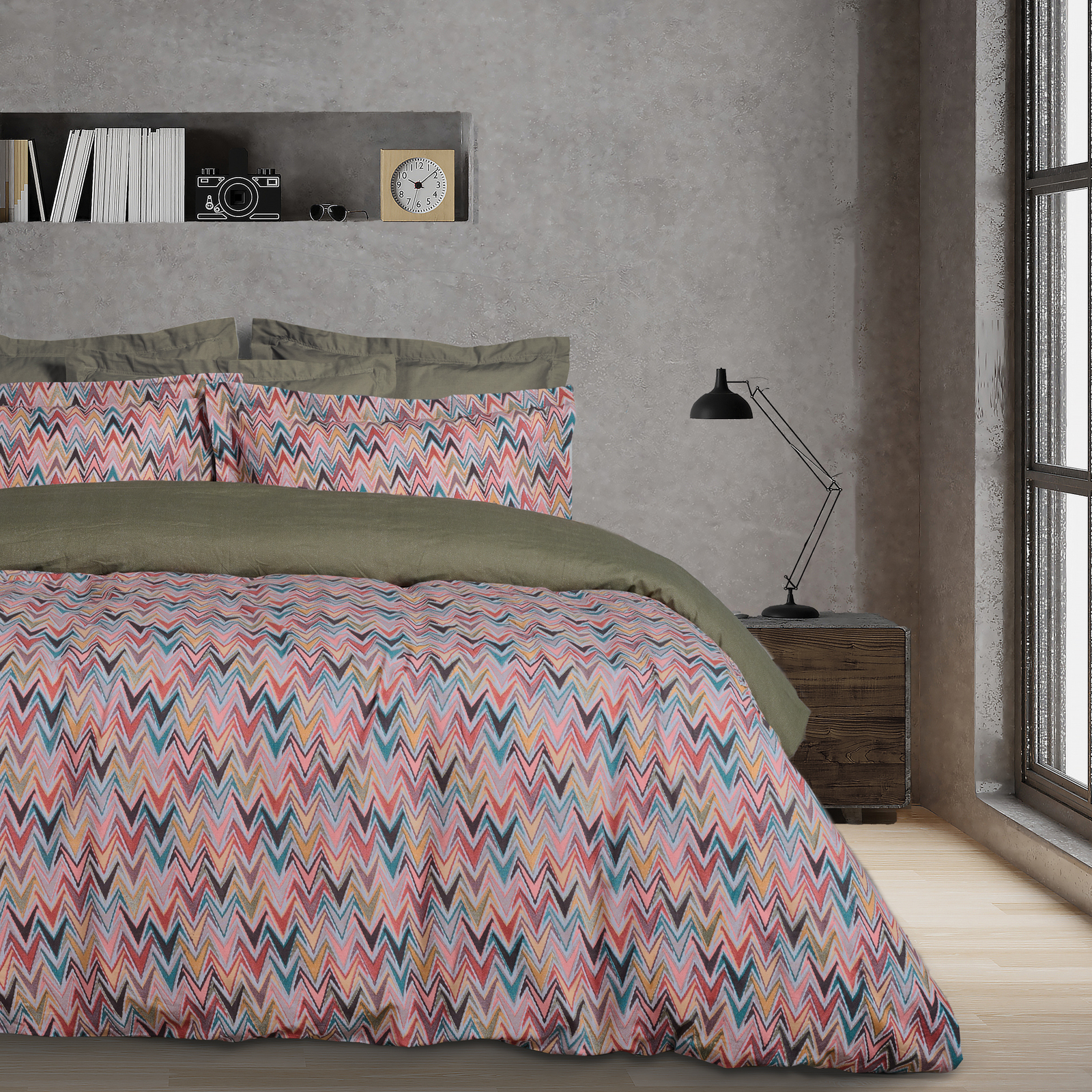 DAS HOME ΣΕΤ ΣΕΝΤΟΝΙΑ ΜΟΝΑ ΜΕ ΛΑΣΤΙΧΟ CASUAL 5425 BEIGE, OLIVE-502106105425