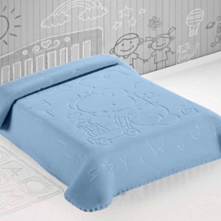 ΚΟΥΒΕΡΤΑ ΙΣΠΑΝΙΑΣ ΚΟΥΝΙΑΣ 110X140 BELPLA STER 521 BLUE-Κ238479