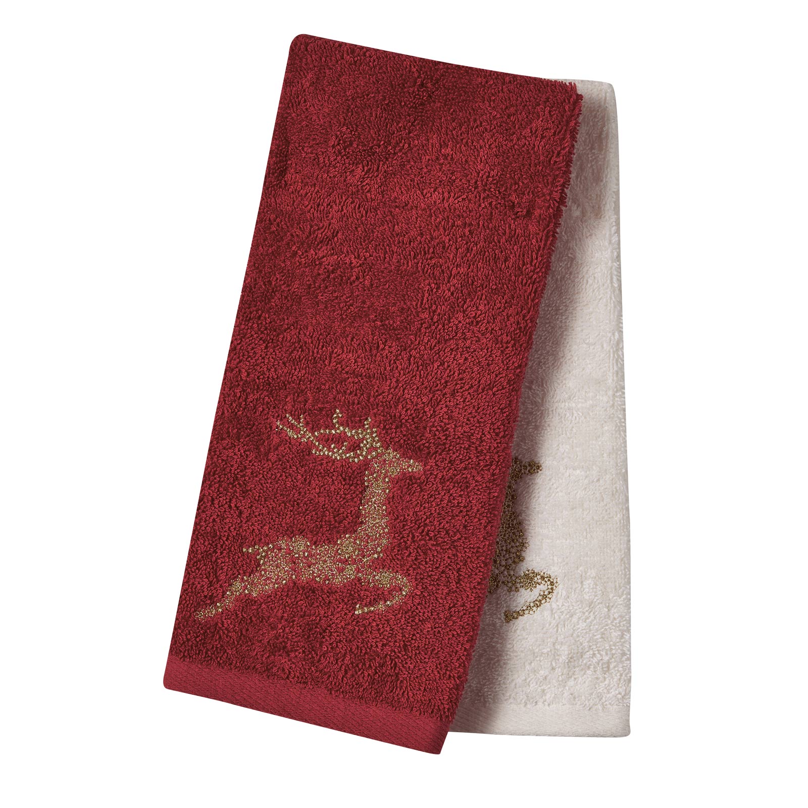 DAS HOME CHRISTMAS ΠΟΤΗΡΟΠΑΝΑ ΣΕΤ 2ΤΜΧ 40X60 0700 IVORY, RED-527040600700