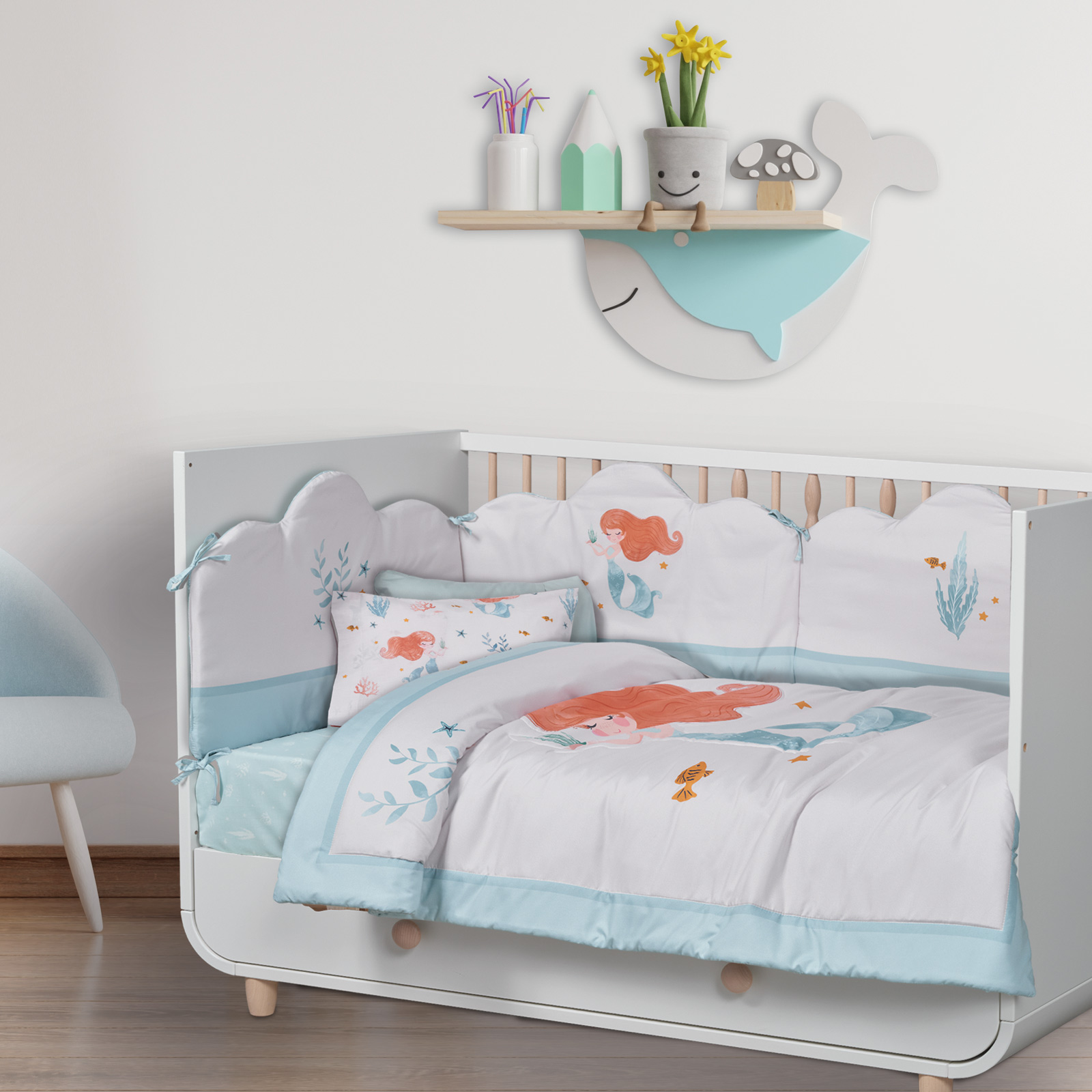 DAS BABY ΚΟΥΒΕΡΛΙ FUN 4876 ΛΙΛΑ, ΜΕΝΤΑ, ΡΟΖ-621011104876