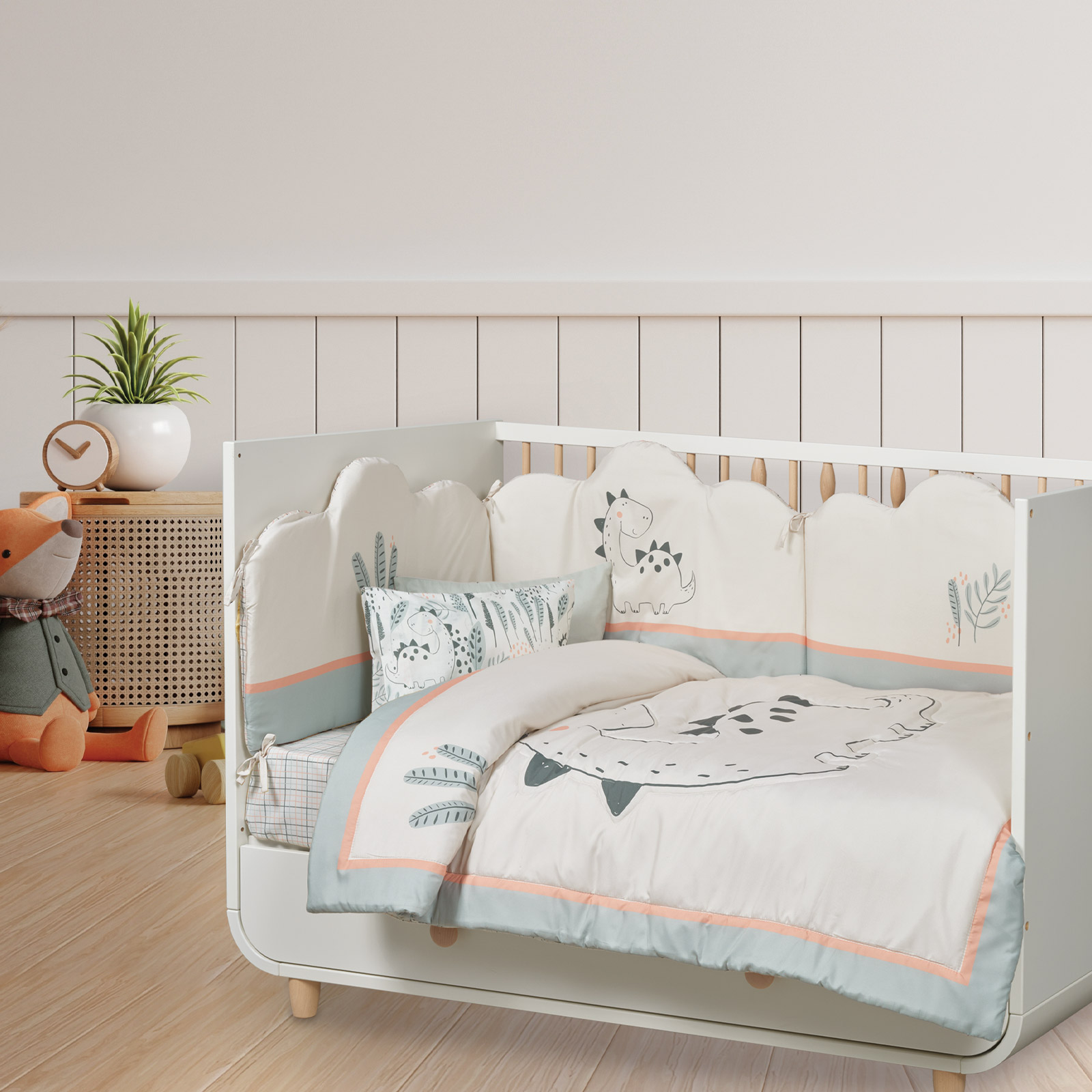 DAS BABY ΚΟΥΒΕΡΛΙ FUN 4879 ΓΚΡΙ, ΠΡΑΣΙΝΟ, ΣΟΜΟΝ-621011104879