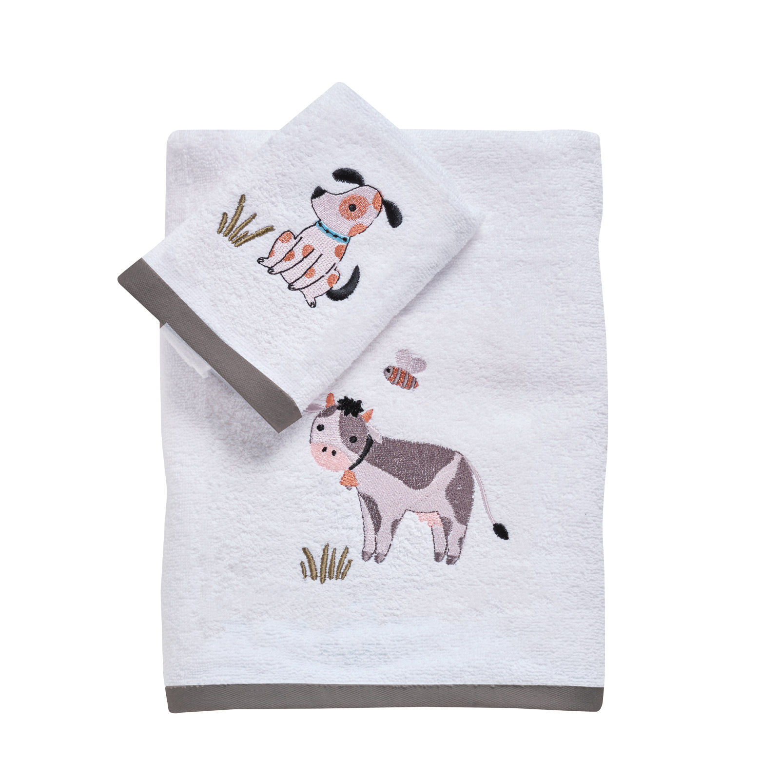 DAS BABY ΣΕΤ ΠΕΤΣΕΤΕΣ 2 ΤΕΜΑΧΙΩΝ ΚΕΝΤΗΤΕΣ FUN 4916 TAUPE, WHITE-630708004916