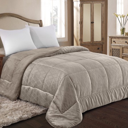 ΚΟΥΒΕΡΤΟΠΑΠΛΩΜΑ ΜΟΝΟ 160X220 ADAM HOME (812) TAUPE-K