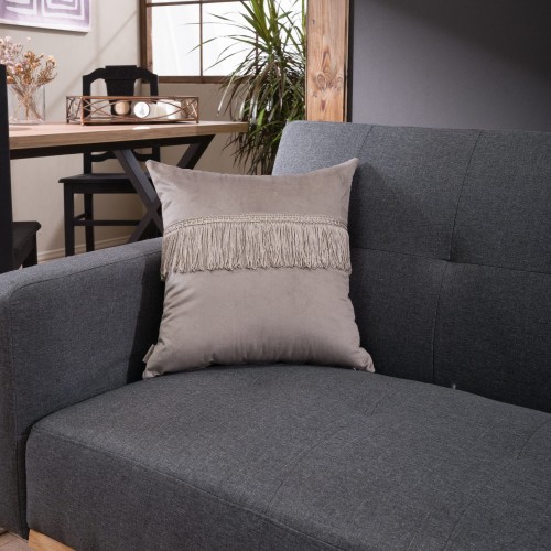 Μαξιλαροθήκη Velvet 07 Με Κρόσι - 30x50cm