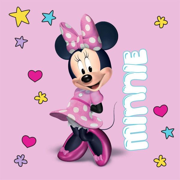 Λαβέτα Νηπιαγωγείου Disney Home Minnie 78 30X30 Pink 100% Polyester-54460202009