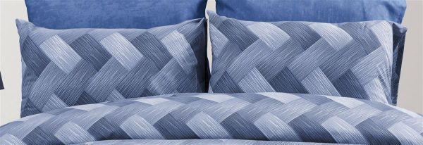 Μαξιλαροθήκη Εμπριμέ Αλκμήνη 454 50X70 Blue 70/30 Cott/Pol-33311647055