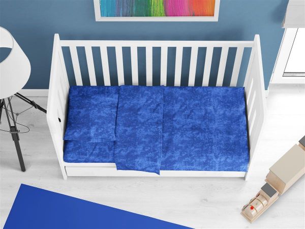 Παπλωματοθήκη bebe Premium Shadow 631 120X160 Electric Blue 100% Cotton-31130821007