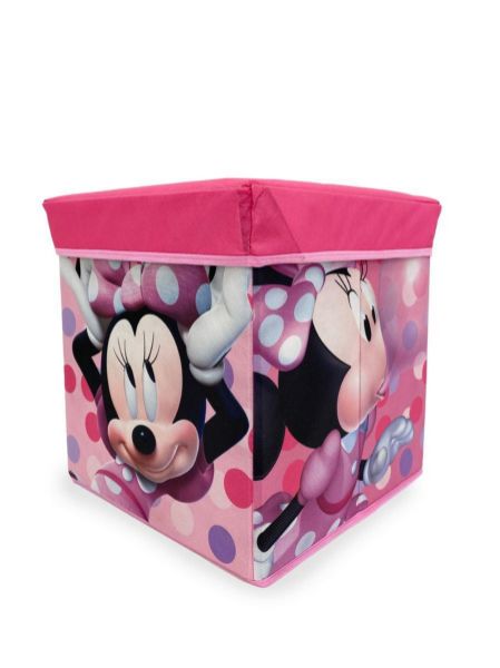 Κουτί-Σκαμπό Disney Home Minnie 07 30X30X30 Pink 100% Polyester-54462802004