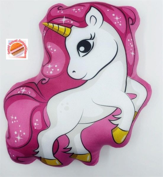 Μαξιλάρι 3D Unicorn 06 35 cm Pink 100% Velboa-54461702007