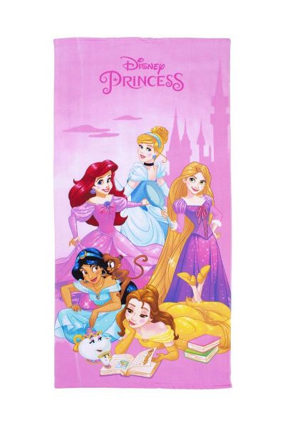 Πετσέτα Θαλάσσης Quick Dry Disney Home Princess 73 70X140 Pink 100% Microfiber-54460912045