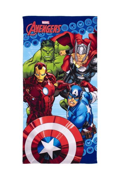 Πετσέτα Θαλάσσης Quick Dry Marvel Avengers 17 70X140 Blue 100% Microfiber-54460912022