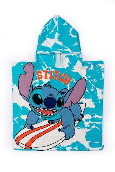 Πόντσο Θαλάσσης Quick Dry Disney Home Lilo & Stitch 30 50X100 Sky Blue 100% Microfiber-54463144016