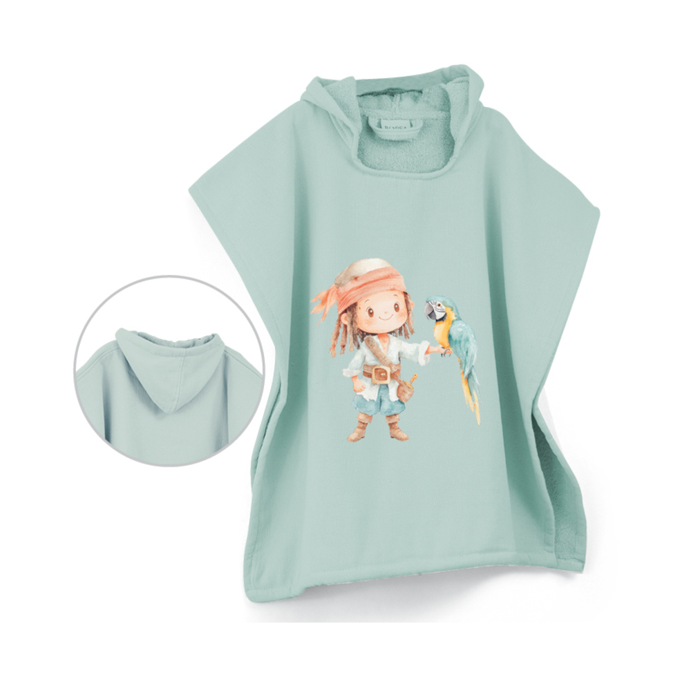 Παιδικό Πόντσο Θαλάσσης Pirate Φυστικί 60 x 60 60 x 60 cm