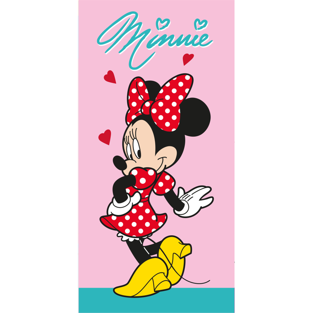 Πετσέτα Θαλάσσης Microfiber Minnie Love Ροζ 70 X 140 70 x 140 cm