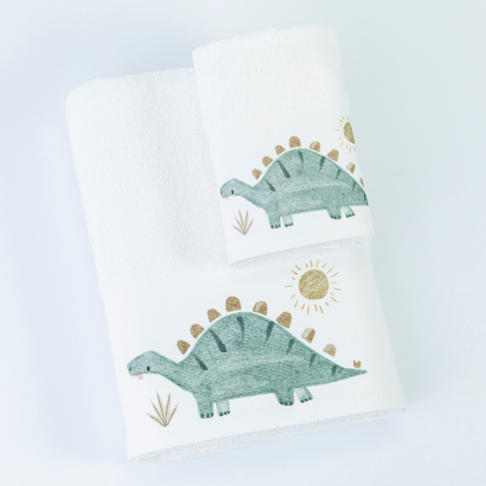 Πετσέτες Σετ 2ΤΜΧ Stompy Λευκό Λευκό BEBE 70 x 120 / 30 x 50 cm