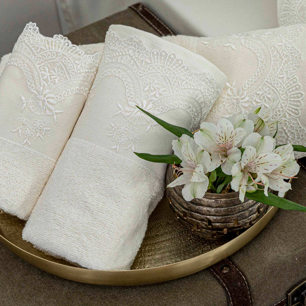 Πετσέτες Σετ 3ΤΜΧ Νεφέλη Εκρού Σ3ΤΜΧ 70 x 140 / 50 x 90 / 30 x 50 cm