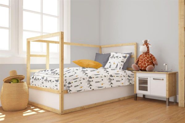 Παπλωματοθήκη Εμπριμέ bebe Seabirds 578 120X160 White-Grey 100% Cotton-31110821055