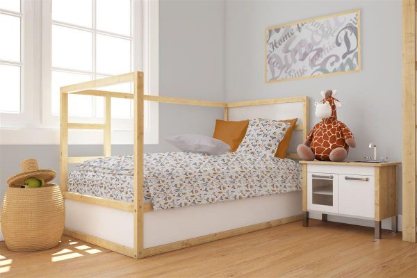 Παπλωματοθήκη Εμπριμέ bebe Fox 527 120X160 Grey 100% Cotton-31110821056