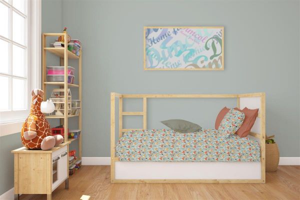 Κατωσέντονο Με Λάστιχο bebe Fox 528 0,70X1,40X0,15 Pale Cyan 100% Cotton-31112019057