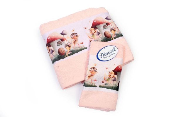 Πετσέτα Σετ 2 τεμ Με Ψηφιακή Εκτύπωση bebe Fairies 330 30X50,70X140 Pink 100% Cotton-31160926062