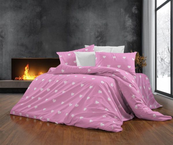 Σεντόνια Εμπριμέ Σετ 4 τεμ Αίσθησις 608 240X270 Pink 70/30 Cott/Pol-33312325069