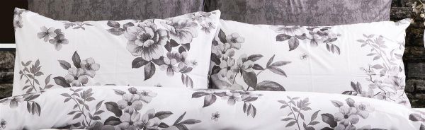 Μαξιλαροθήκη Εμπριμέ Βερονίκη 487 50X70 White-Grey 70/30 Cott/Pol-33311647058