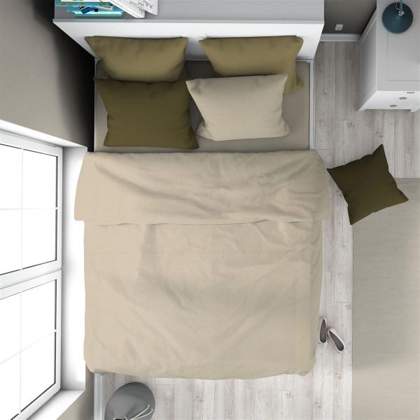 Παπλωματοθήκη Solid 502 160X240 Beige 100% Cotton-33120823002