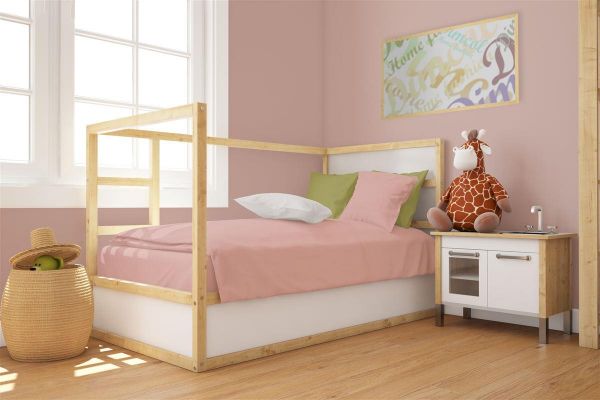 Παπλωματοθήκη bebe Solid 503 120X160 Dusty Rose 100% Cotton-31120821003