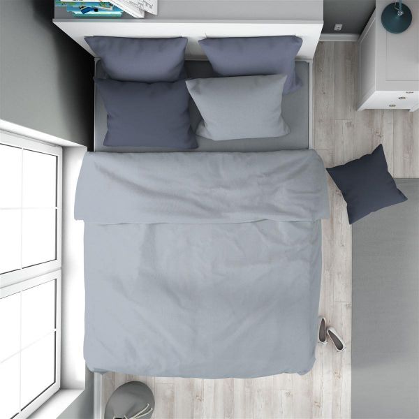 Παπλωματοθήκη Solid 505 160X240 Light Blue-Grey 100% Cotton-33120823005