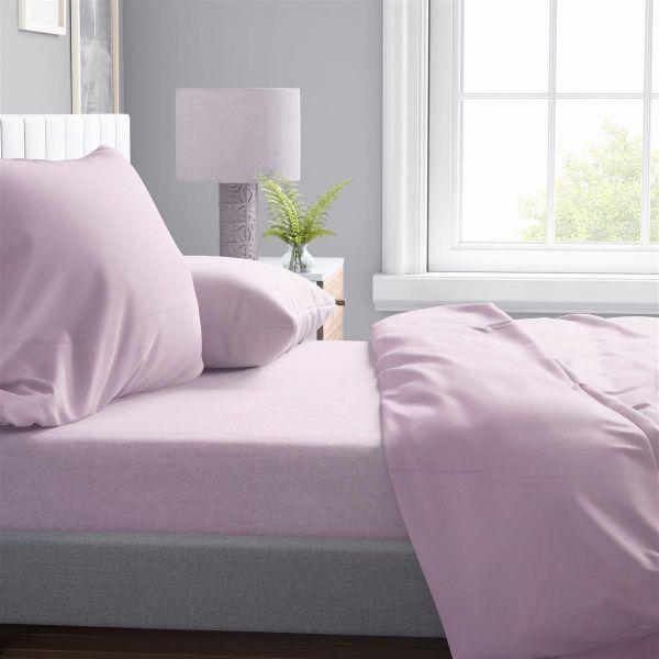 Σεντόνι 1 τεμ Solid 506 240X270 Light Purple 100% Cotton-33122025015