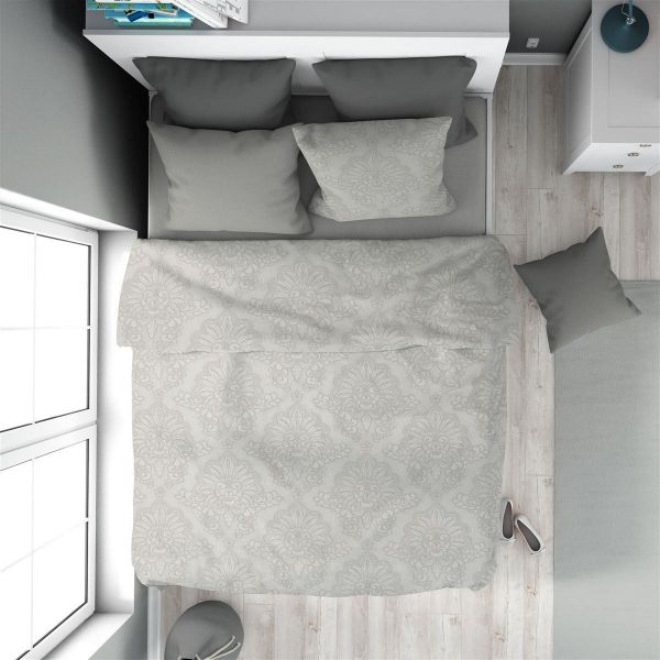 Παπλωματοθήκη Εμπριμέ Άρτεμις 701 160X240 Grey 100% Cotton-33110823001