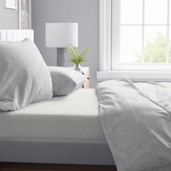 Σεντόνια Εμπριμέ Σετ 4 τεμ Άρτεμις 701 220X240 Grey 100% Cotton-33112324001