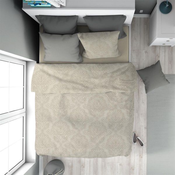Παπλωματοθήκη Εμπριμέ Άρτεμις 702 160X240 Beige 100% Cotton-33110823002