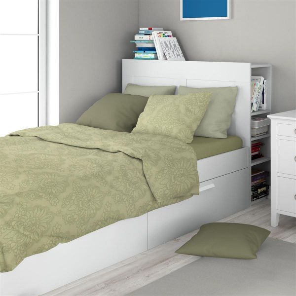 Σεντόνια Εμπριμέ Σετ 3 τεμ Άρτεμις 704 160X240 Light Olive 100% Cotton-33112223004