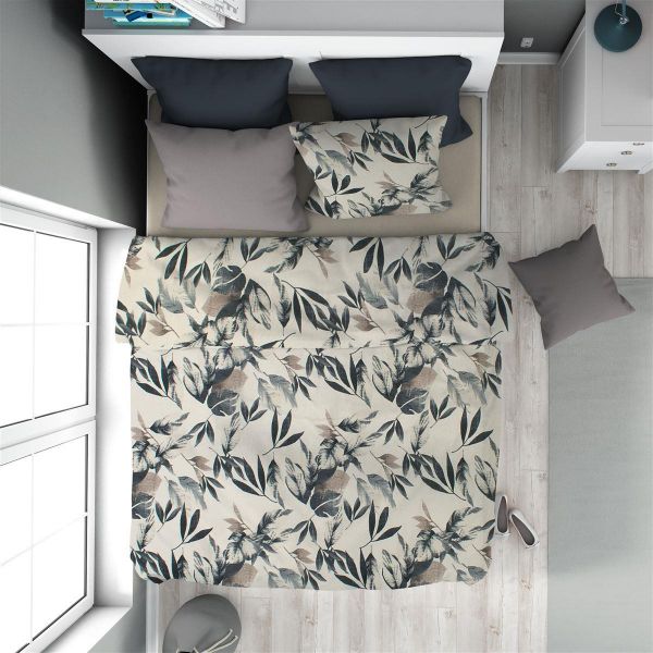 Πάπλωμα Εμπριμέ Ευριδίκη 710 160X240 Ecru-Black 100% Cotton-33111123010