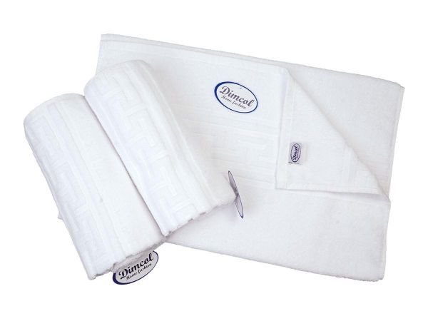 Ξενοδοχειακή Πετσέτα 500 gr/m² Jacquard Μαίανδρος 70X140 Λευκό 100% Cotton-35180912001