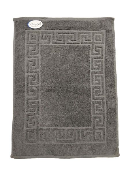 Ξενοδοχειακό Πατάκι Μπάνιου 700 gr/m² Jacquard Μαίανδρος 50X70 Γκρι 100% Cotton-35183047003